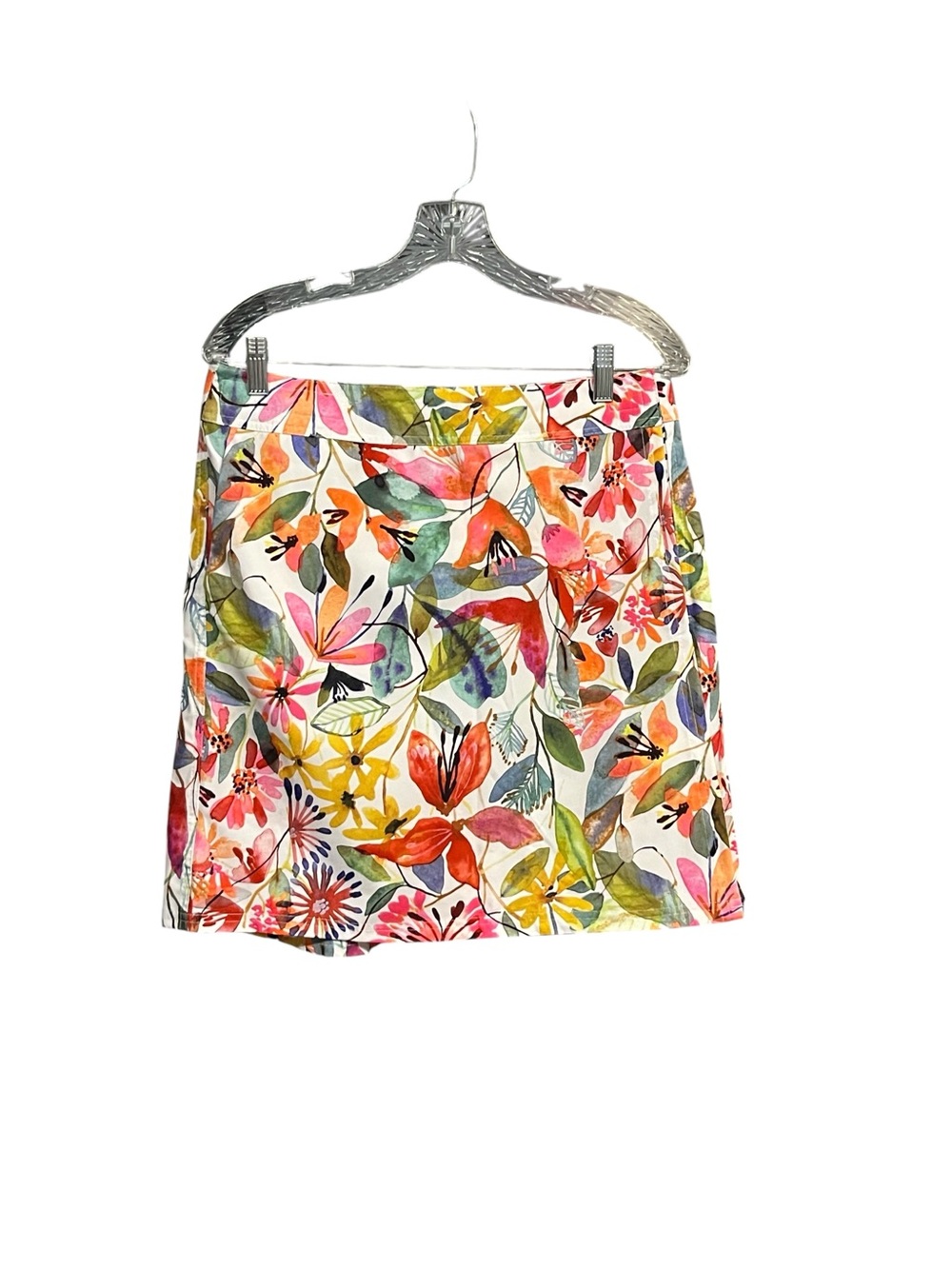 RipSkirt Hawaii Wildflower Watercolor Wrap Skirt M Floral Boho Resort NWT